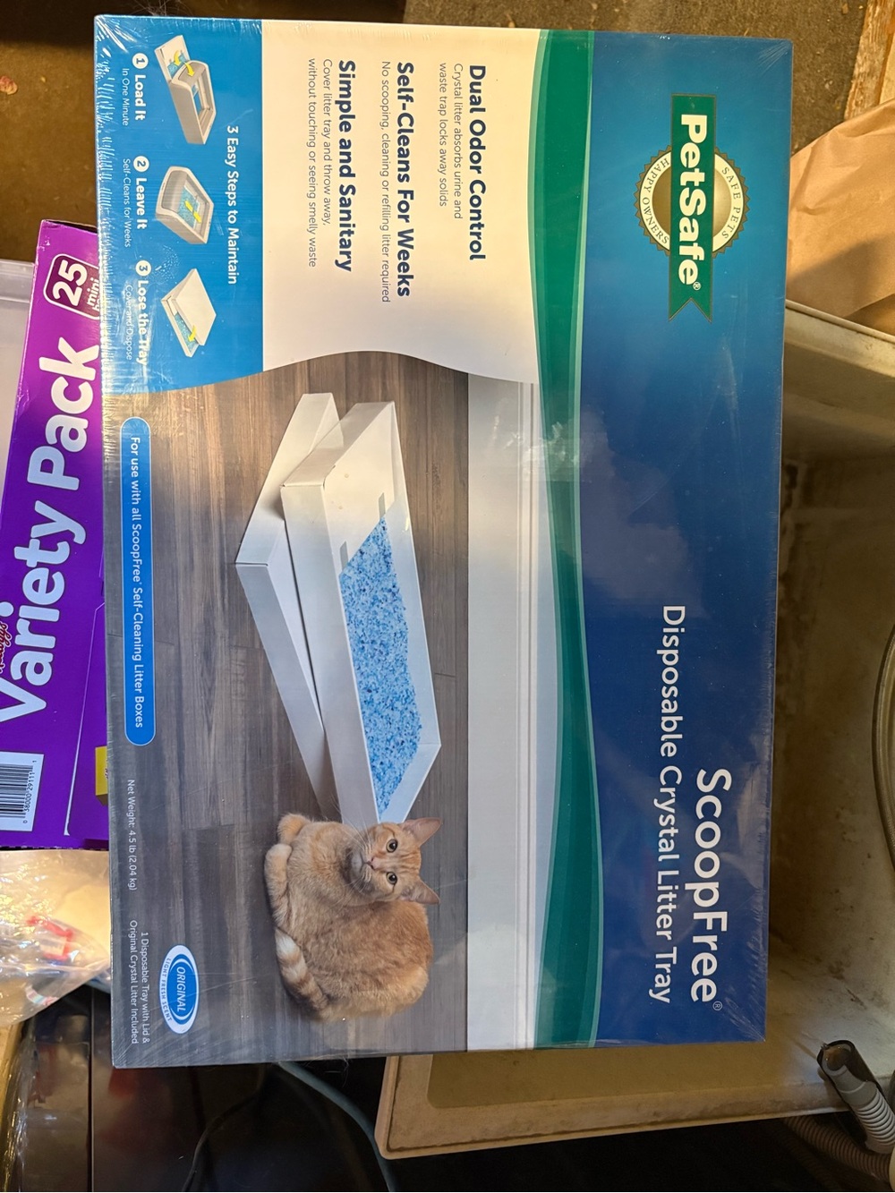 PetSafe ScoopFree Disposable Crystal Litter Tray – Blue/White